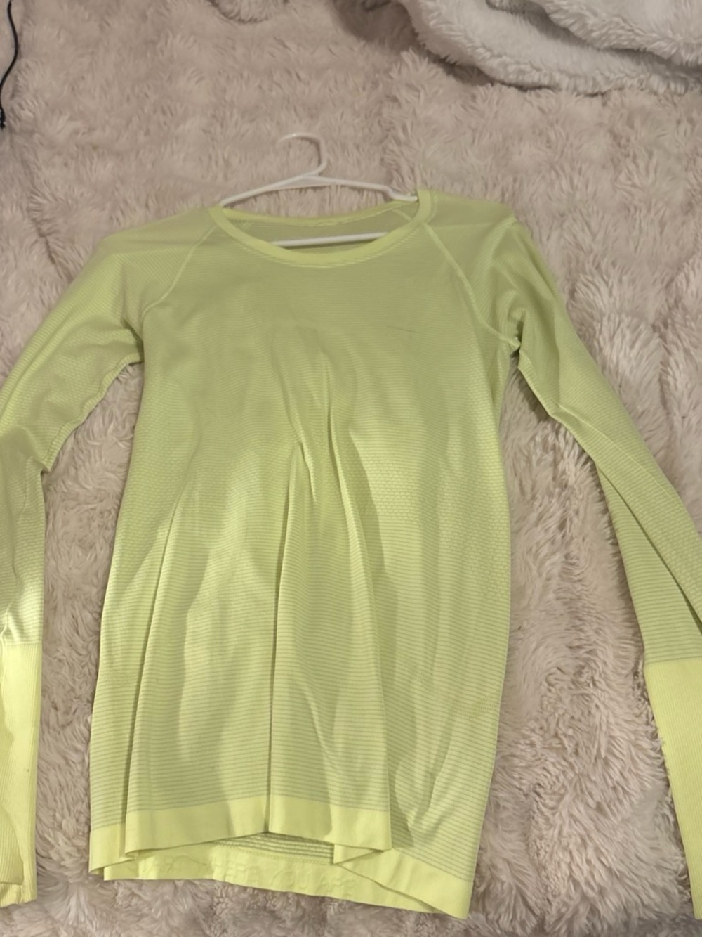 lululemon athletica Light Lime Long Sleeve Top